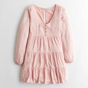 NWOT Hollister Pastel Pink Floral Babydoll Dress